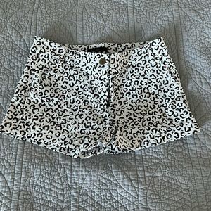 Tibi leopard shorts